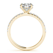 18K Yellow Gold 1 1/4 ct tw Halo Diamond Engagement Ring