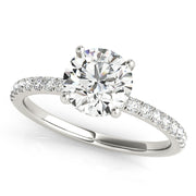 Round Diamond Halo Engagement Ring