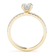 18K Yellow Gold 1/3 ct tw Halo Diamond Engagement Ring