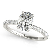 Oval Diamond Halo Engagement Ring
