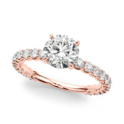14K Rose Gold 1.25 ctw Diamond Engagement Ring