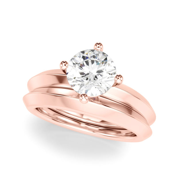 18K Rose Gold 1 ct tw Solitaire Diamond Engagement Ring