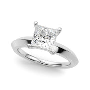 0.75 CT Square Diamond Solitaire Ring