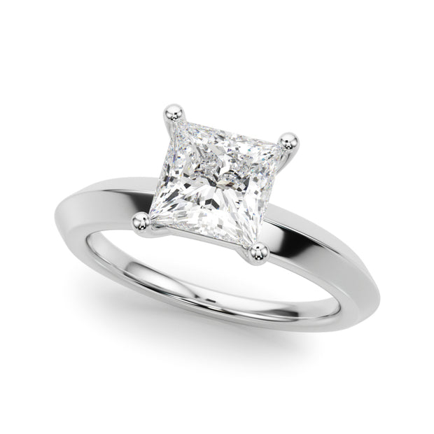 0.75 CT Square Diamond Solitaire Ring