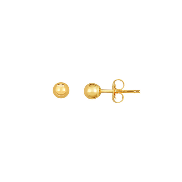 14K Gold Polished 5mm Post Earring