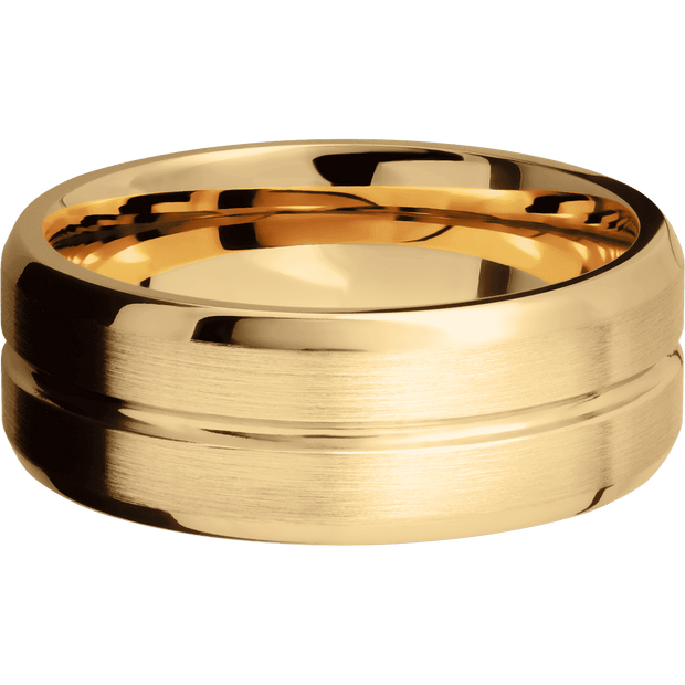 14K Yellow Gold with Polish , Satin Finish