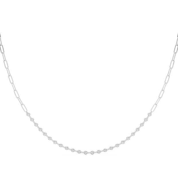 18K White Gold 7/8 ct tw New Style Diamond Necklace