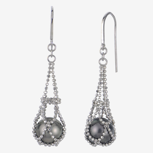 Sterling Silver Tahitian Pearl Earring