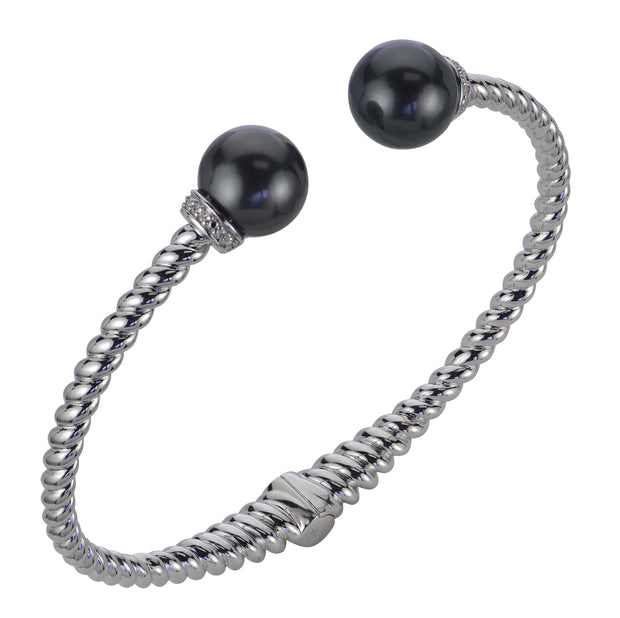 Sterling Silver Tahitian Pearl Bracelet