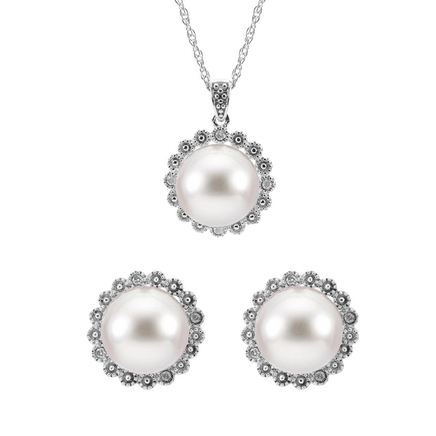 Sterling Silver Freshwater Pearl Set