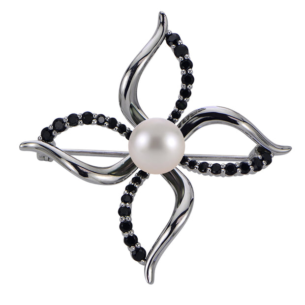 Sterling Silver Freshwater Pearl Brooch
