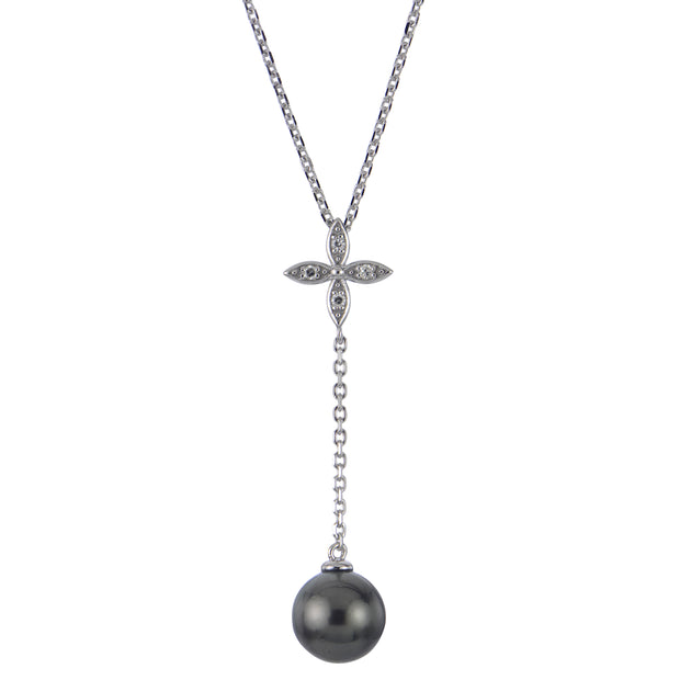 Sterling Silver Tahitian Pearl Necklace