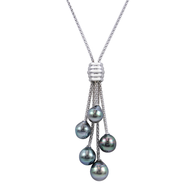 Sterling Silver Tahitian Pearl Necklace