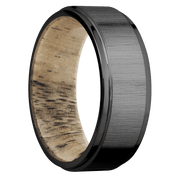 Zirconium with Crosssatinblack , Polish Finish and Spalted Tamarind