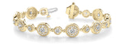 14K Yellow Gold Vintage Diamond Tennis Bracelet