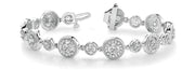 14K White Gold Vintage Diamond Bracelet
