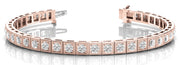 14K Rose Gold Vintage Diamond Tennis Bracelet