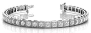 18K White Gold 7/8 ct tw Vintage Diamond Bracelet