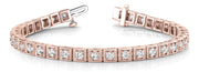 14K Rose Gold Vintage Diamond Tennis Bracelet