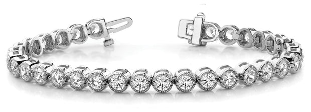 Vintage Round Diamond Tennis Bracelet
