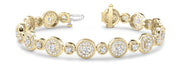 18K Yellow Gold 4 1/2 ct tw Vintage Diamond Bracelet