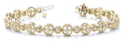 18K Yellow Gold 1 3/8 ct tw Vintage Diamond Bracelet
