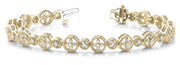 14K Yellow Gold Vintage Diamond Tennis Bracelet