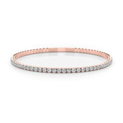 14K Rose Gold Diamond Flex Bangle Bracelet