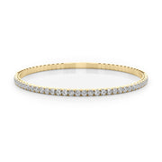 14K Yellow Gold Diamond Flex Bangle Bracelet