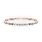 14K Rose Gold Diamond Flex Bangle Bracelet