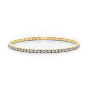 14K Yellow Gold Diamond Flex Bangle Bracelet