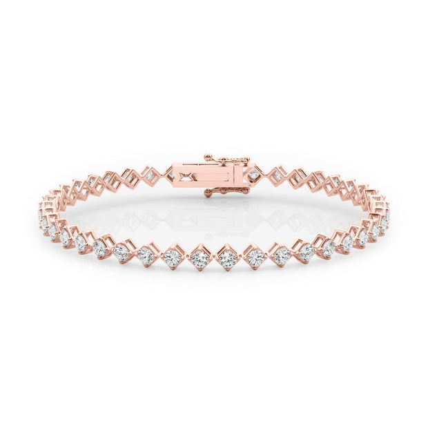 18K Rose Gold 1 1/2 ct tw New Style Diamond Bracelet