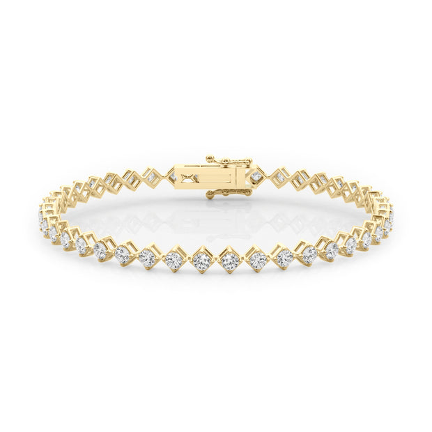 14K Yellow Gold 1.5ctw Diamond Line Bracelet