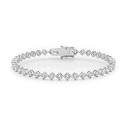 Round Diamond Tennis Line Bracelet