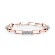 14K Rose Gold 1 1/8 ct tw New Style Diamond Bracelet