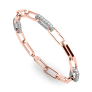 14K Rose Gold 1 1/8 ct tw New Style Diamond Bracelet