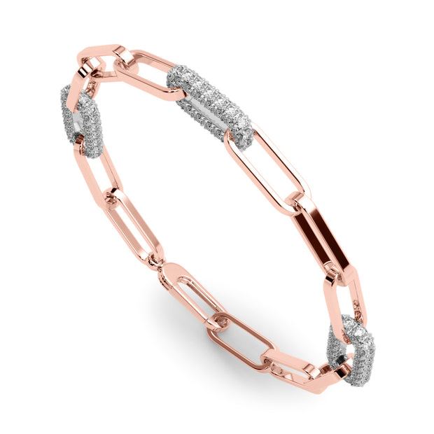 18K Rose Gold 1 1/8 ct tw New Style Diamond Bracelet