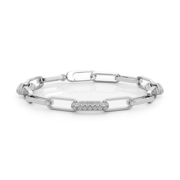 14K White Gold 1 1/8 ct tw New Style Diamond Bracelet