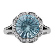 Ladies Fashion Blue Topaz Ring