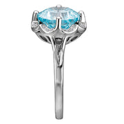 Ladies Fashion Blue Topaz Ring