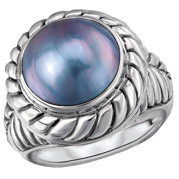 Ladies Mabe Pearl Ring