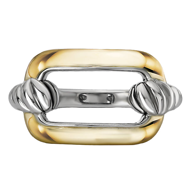 Ladies Fashion Gold and Silver Two-Tone Ring