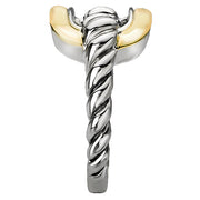 Ladies Fashion Gold and Silver Two-Tone Ring