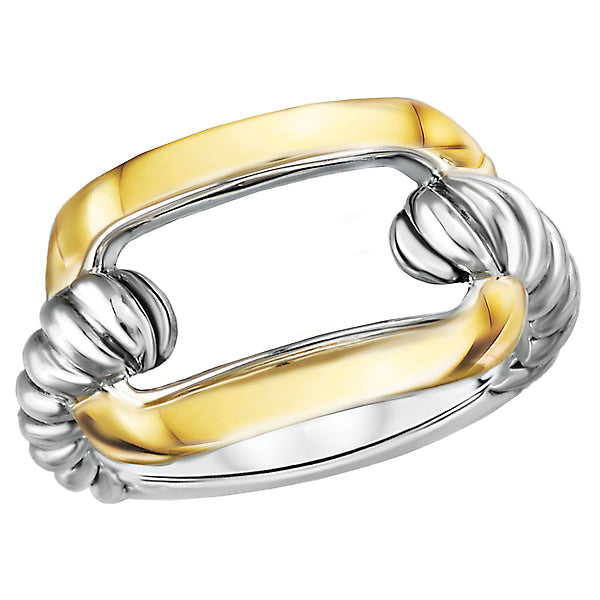 Ladies Fashion Gold and Silver Two-Tone Ring