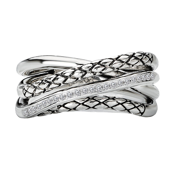 Ladies Twist Sterling Silver Ring