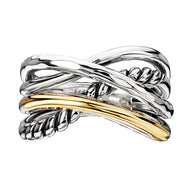 Ladies Fashion Two-Tone Ring