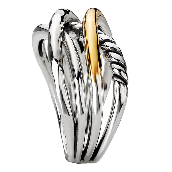 Ladies Fashion Two-Tone Ring