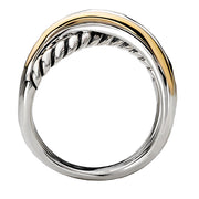 Ladies Fashion Two-Tone Ring