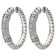 Ladies Fashion Diamond Hoops