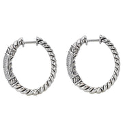 Ladies Fashion Diamond Hoops